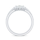 Princess Cut Moissanite Trio Bridal Ring Set with Certificate D-VS1 - Rosec Jewels