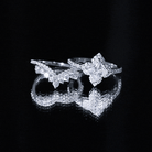 Princess Cut Moissanite Bridal Wedding Ring Set for Women D-VS1 92.5 Sterling Silver - Rosec Jewels