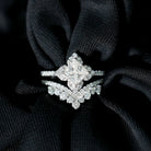 Princess Cut Moissanite Bridal Wedding Ring Set for Women D-VS1 92.5 Sterling Silver - Rosec Jewels