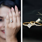 Rosec Jewels-Princess Cut Moissanite Wedding Ring Set for Women