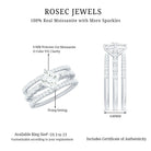 Rosec Jewels-Princess Cut Moissanite 3 Piece Bridal Ring Set