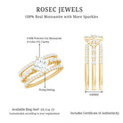 Rosec Jewels-Princess Cut Moissanite 3 Piece Bridal Ring Set