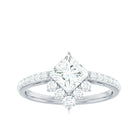 Princess Cut Moissanite Designer Engagement Ring for Women D-VS1 - Rosec Jewels