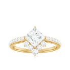 Princess Cut Moissanite Designer Engagement Ring for Women D-VS1 - Rosec Jewels