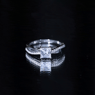 1 Carat Princess Cut Cubic Zirconia Solitaire Engagement Ring AAAA - Rosec Jewels