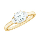 1.50 CT Asscher Cut Solitaire Zircon Engagement Ring AAAA - Rosec Jewels