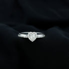 1.25 CT Heart Shape Moissanite Engagement Ring with Halo Moissanite - ( D-VS1 ) - Color and Clarity - Rosec Jewels