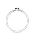 Rosec Jewels-Real Marquise Black Spinel Promise Ring with Diamond Bypass Shank