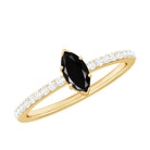 Rosec Jewels-Marquise Black Spinel Diamond Promise Ring for Proposal