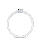 Rosec Jewels-Genuine Marquise Black Spinel Promise Ring with Diamond