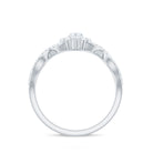 1.50 CT Marquise Cut Zircon Crossover Engagement Ring AAAA - Rosec Jewels