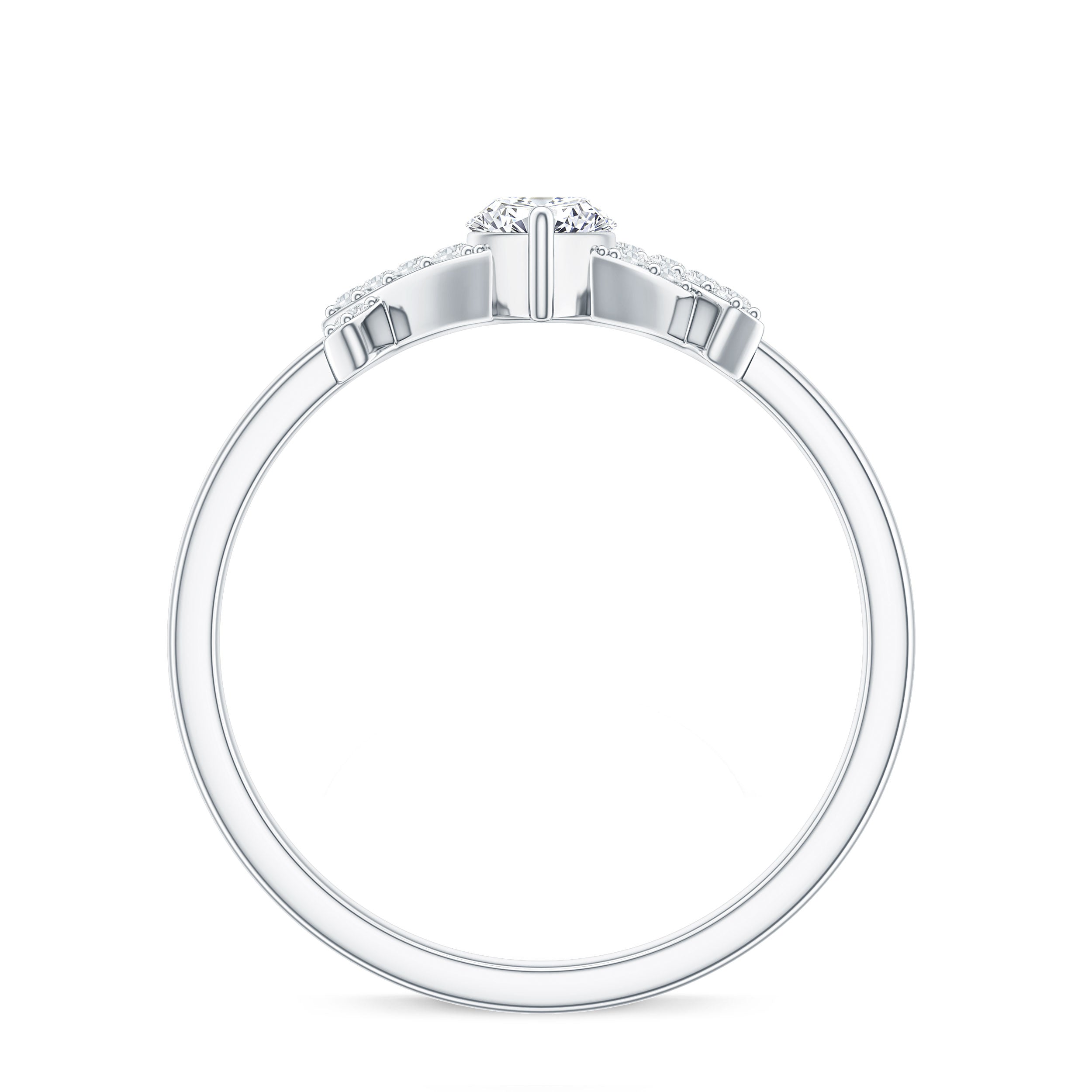 Certified Moissanite Marquise Engagement Ring for Women D-VS1 - Rosec Jewels