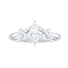Certified Moissanite Marquise Engagement Ring for Women D-VS1 - Rosec Jewels