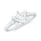 1 CT Princess Cut Cubic Zirconia Engagement Ring in Prong Setting AAAA - Rosec Jewels