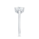Princess Cut Moissanite Engagement Ring with Trio D-VS1 - Rosec Jewels