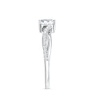 Princess Cut Moissanite Bypass Engagement Ring for Women D-VS1 - Rosec Jewels