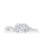 Princess Cut Moissanite Bypass Engagement Ring for Women D-VS1 - Rosec Jewels