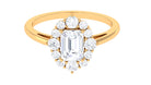 2.50 CT Octagon Cut Zircon Halo Engagement Ring AAAA - Rosec Jewels