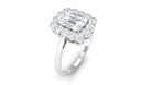 2.25 CT Octagon Cut Zircon Statement Engagement Ring with Halo AAAA - Rosec Jewels