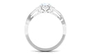 3/4 CT Oval Cut Solitaire Moonstone and Diamond Floral Halo Ring AAA - Rosec Jewels