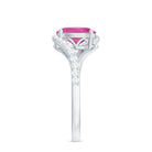Natural Pink Tourmaline Solitaire Bypass Ring with Diamond AAA - Rosec Jewels