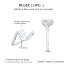 1 Carat Moissanite Oval Engagement Ring with Bypass Shank D-VS1 - Rosec Jewels
