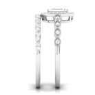 Cubic Zirconia Designer Solitaire Bridal Ring Set with Band AAAA - Rosec Jewels