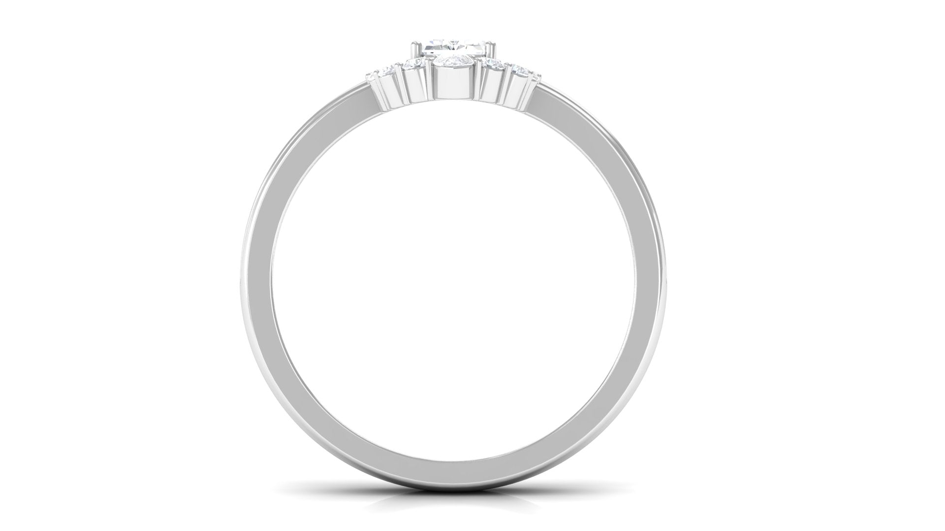 1 CT Octagon Cut Zircon Double Band Engagement Ring AAAA - Rosec Jewels