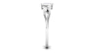 1 CT Octagon Cut Solitaire Zircon Engagement Ring with Split Shank AAAA - Rosec Jewels