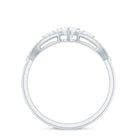 Certified Moissanite Heart Promise Ring with Split Shank D-VS1 - Rosec Jewels