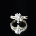 Certified Moissanite Heart Wedding Ring Set for Women D-VS1 - Rosec Jewels