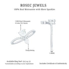 Rosec Jewels-Designer Moissanite Heart Engagement Ring for Women
