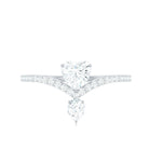 Rosec Jewels-Designer Moissanite Heart Engagement Ring for Women