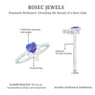 Rosec Jewels-Natural Tanzanite Diamond Heart Promise Ring for Engagement