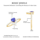 Rosec Jewels-Natural Tanzanite Diamond Heart Promise Ring for Engagement