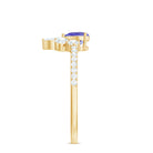 Rosec Jewels-Natural Tanzanite Diamond Heart Promise Ring for Engagement