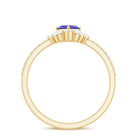 Rosec Jewels-Natural Tanzanite Diamond Heart Promise Ring for Engagement