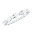 Certified Moissanite Half Eternity Stackable Ring for Women D-VS1 - Rosec Jewels