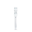 Certified Moissanite Half Eternity Stackable Ring for Women D-VS1 - Rosec Jewels