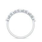 Certified Moissanite Half Eternity Stackable Ring for Women D-VS1 - Rosec Jewels
