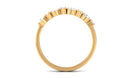 Oval and Baguette Cut Zircon Wedding Half Eternity Ring AAAA - Rosec Jewels