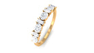 Oval and Baguette Cut Zircon Wedding Half Eternity Ring AAAA - Rosec Jewels