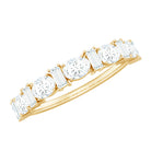 Certified Baguette and Oval Cut Moissanite Half Eternity Band D-VS1 - Rosec Jewels