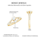 Rosec Jewels-Moissanite Toi et Moi Engagement Ring with Split Shank
