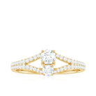 Rosec Jewels-Moissanite Toi et Moi Engagement Ring with Split Shank
