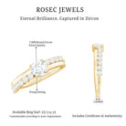 1 CT Round Cut Cubic Zirconia Promise Ring in Prong Setting AAAA - Rosec Jewels