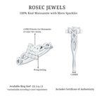 Princess Cut Moissanite Infinity Promise Ring with Half Halo D-VS1 - Rosec Jewels