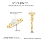 Princess Cut Moissanite Infinity Promise Ring with Half Halo D-VS1 - Rosec Jewels