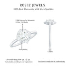 Rosec Jewels-Princess Cut Moissanite Floral Engagement Ring for Women