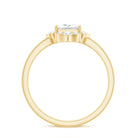 Rosec Jewels-Princess Cut Moissanite Floral Engagement Ring for Women